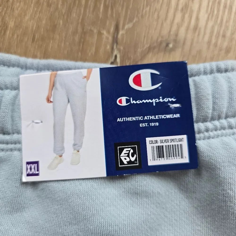 New Womens Champion fleece Lined jogger sweats silver spotlight - Picture 2 of 7